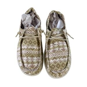 Hey Dude‎ Wendy Loafer Slip On Shoes Aztec Beige Womens Size US 7